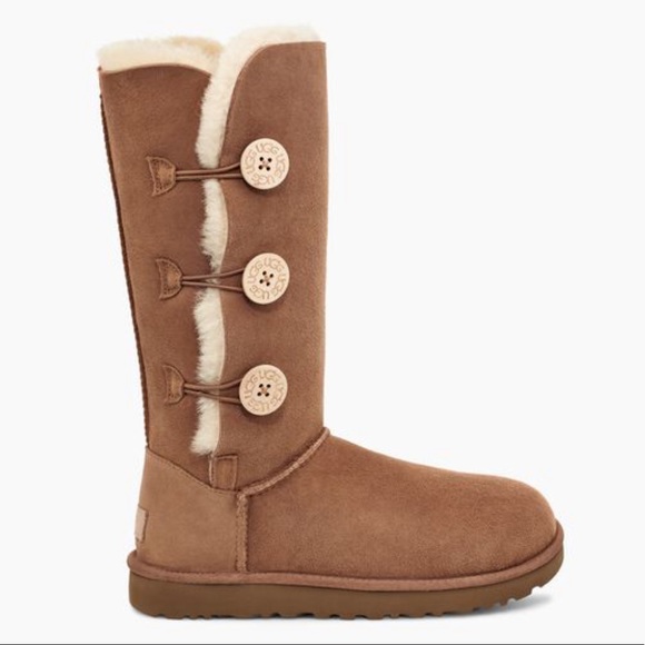 UGG Shoes - Chestnut Bailey Button Triplet Boot!